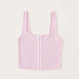 NWT Abercrombie & Fitch Seamless Rib Fabric Hook & Eye Tank
